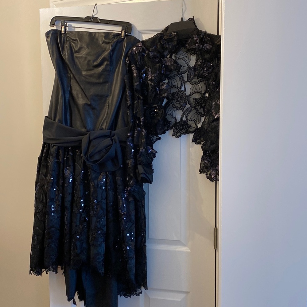 Laced and leather custom made dress